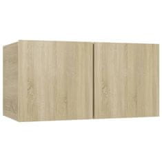 Vidaxl Viseča TV omarica 2 kosa sonoma hrast 60x30x30 cm