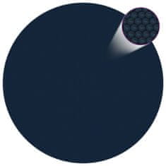 Greatstore Plavajoča PE solarna folija za bazen 356 cm črna in modra