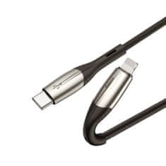 BASEUS trpežen najlonski USB kabel Tip C PD / Lightning 18W QC3.0 1m črn (CATLSP-01)