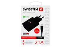 SWISSTEN Pametni omrežni adapter IC, 2x USB, 2,1 A, Apple Lightning