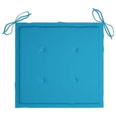 Vidaxl Blazine za vrtne stole 2 kosa modre 40x40x4 cm blago