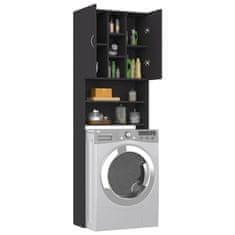 Vidaxl Omara za pralni stroj siva 64x25,5x190 cm