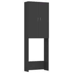 Vidaxl Omara za pralni stroj siva 64x25,5x190 cm