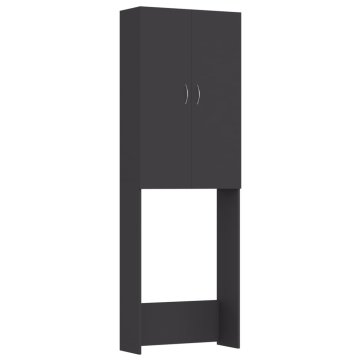 Vidaxl Omara za pralni stroj siva 64x25,5x190 cm