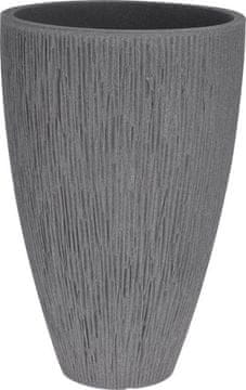 ProGarden ProGarden KO-Y54199090 Rebrasti plastični cvetlični lonec 40 x 60 cm sive barve