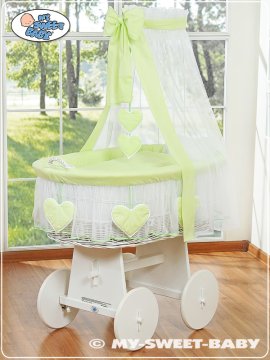 Greatstore Mojzesova košara z nadstreškom - Amelie green