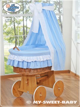 Greatstore Mojzesova košara z nadstreškom - Bellamy blue