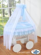 Greatstore Košara Moses z baldahinom Deluxe - Bellamy blue