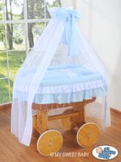 Greatstore Košara Moses z baldahinom Deluxe - Bell Amy blue