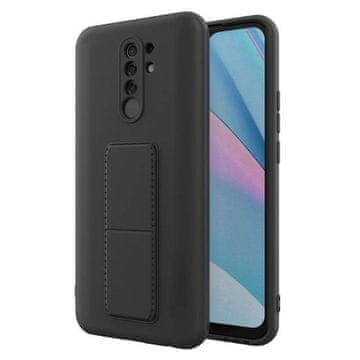 MG Kickstand silikonski ovitek za Xiaomi Redmi 9, črna