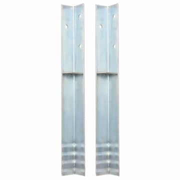 Vidaxl Talno sidro L-oblike 2 kosa pocinkano jeklo 5x5x50 cm