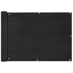 Vidaxl Balkonsko Platno HDPE 75x600 cm Antracitne Barve