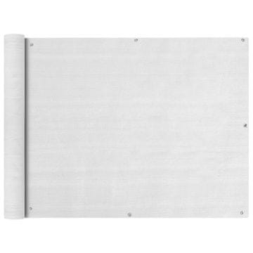 Vidaxl Balkonsko Platno HDPE 90x600 cm Bele Barve