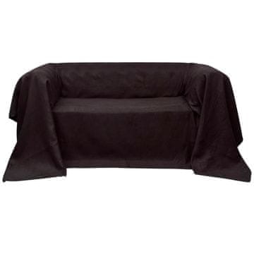 Vidaxl 130894 Micro-suede Couch Slipcover Brown 270 x 350 cm