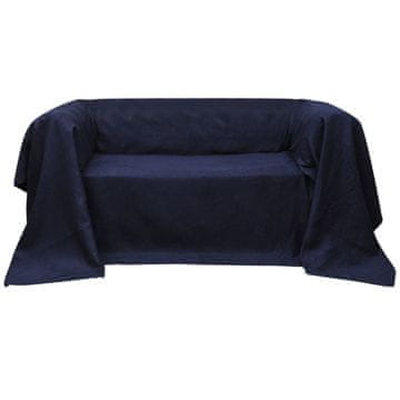 Vidaxl vidaXL Prevleka za kavč iz mikro semiša, temno modra, 140 x 210 cm