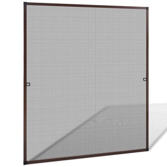 Greatstore Rjava mreža proti insektom za okna 130 x 150 cm