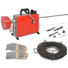 Vidaxl Naprava za čiščenje cevi 250 W 15mx16mm 4,5mx9,5mm