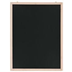 Greatstore Stenska črna tabla iz cedrovine 60x80 cm