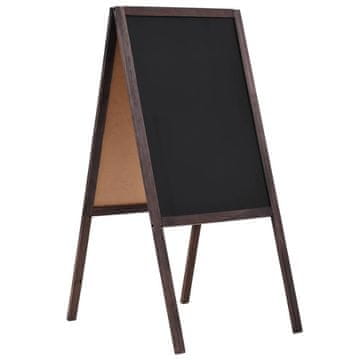 Vidaxl vidaXL Dvostranska talna tabla za pisanje iz cedre 40 x 60 cm