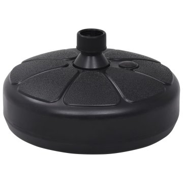 Vidaxl Podstavek za senčnik pesek / voda 15 L črn