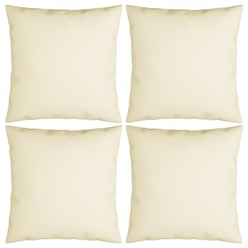 Vidaxl Okrasne blazine 4 kosi krem 50x50 cm blago