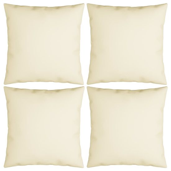 Vidaxl Okrasne blazine 4 kosi krem 50x50 cm blago