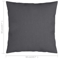 Vidaxl Okrasne blazine 4 kosi antracitne 50x50 cm blago