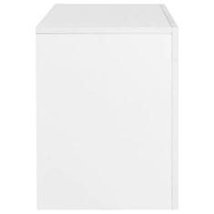 Vidaxl TV omarica z LED svetilkami visok sijaj bela 130x35x45 cm