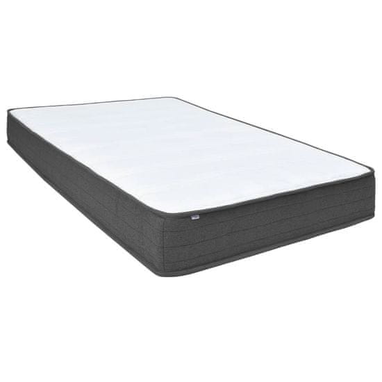 shumee Boxspring postelja temno siva iz blaga 140x200 cm
