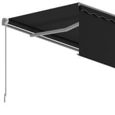 Vidaxl Ročna tenda 5 x 3 m Antracit 100% poliester