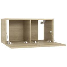 Vidaxl Viseča TV omarica 2 kosa sonoma hrast 60x30x30 cm