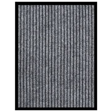 Vidaxl vidaXL Predpražnik, rebrast, siv, 40x60 cm