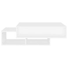 Vidaxl Klubska mizica bela 105x55x32 cm iverna plošča