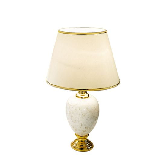 Kolarz Namizna svetilka DAUPHIN bež z zlatim dekorjem, višina 60 cm