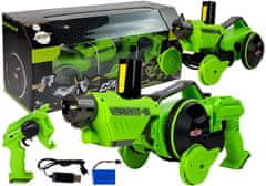 shumee Gun Launcher Toy Car 2 v 1 daljinski upravljalnik penasti obroči zeleni