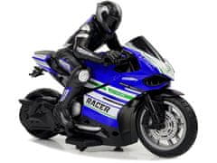 Lean-toys Športni motor 2.4G Daljinsko vodeni dirkač z dosegom 35 m – Modri