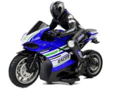 Lean-toys Športni motor 2.4G Daljinsko vodeni dirkač z dosegom 35 m – Modri