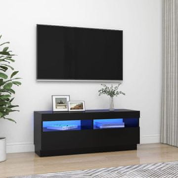 Vidaxl vidaXL TV omarica z LED osvetlitvijo črna 100x35x40 cm