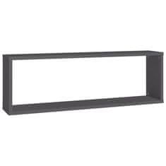 Vidaxl Stenske police kockaste 2 kosa sive 80x15x26,5 cm