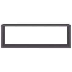 Vidaxl Stenske police kockaste 2 kosa sive 80x15x26,5 cm