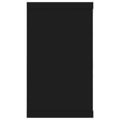 Vidaxl Stenske police kockaste 2 kosa črne 80x15x26,5 cm