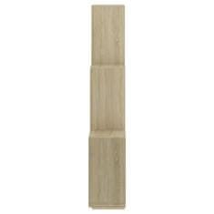 Vidaxl Stenska polica kockasta sonoma hrast 78x15x93 cm iverna plošča
