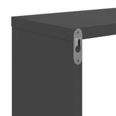 Vidaxl Stenske police kockaste 6 kosov sive 22x15x22 cm