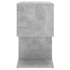 Greatstore Nočna omarica betonsko siva 50x30x51,5 cm iverna plošča