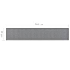 Vidaxl Tepih tekač temno siv 50x300 cm