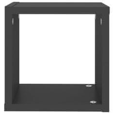 Vidaxl Stenske police kockaste 6 kosov sive 22x15x22 cm