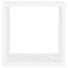 Vidaxl Stenske police kockaste 6 kosov bele 30x15x30 cm