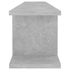 Vidaxl Stenska polica 2 kosa betonsko siva 105x18x20 cm iverna plošča