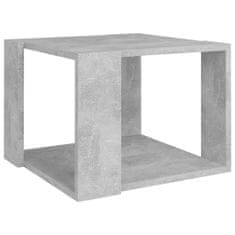 Greatstore Klubska mizica betonsko siva 40x40x30 cm iverna plošča