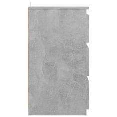 Greatstore Nočna omarica betonsko siva 40x35x62,5 cm iverna plošča